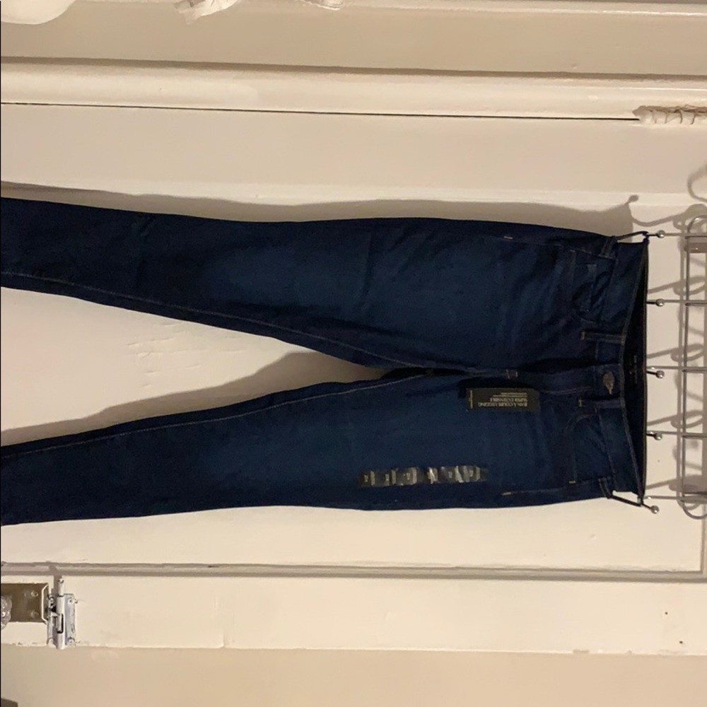 Dark wash skinny jeans